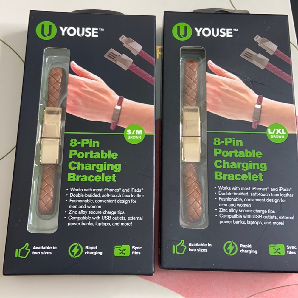 8 pin portable charging bracelet in Women and man